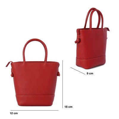 Mini sac en cuir à double poignée 18x12x9 cm HAMPER