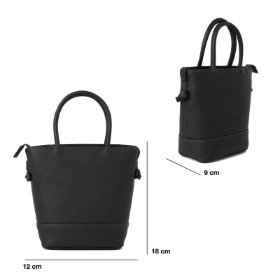 Mini sac en cuir à double poignée 18x12x9 cm HAMPER