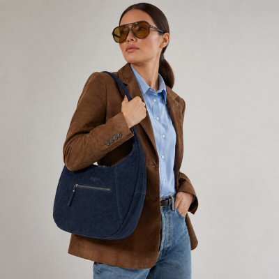 Sac à bandoulière bohème en daim 40x28x12 cm