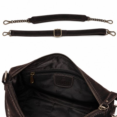 Sac en daim à doubles anses et clous 32x20x10 cm