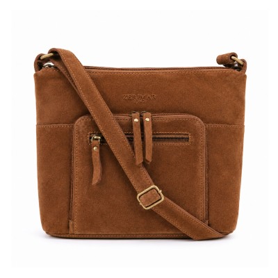 Sac bandoulière en daim 30x24x10 cm RITA