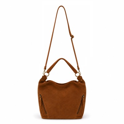 Sac en daim à doubles anses 33x24x11 cm POVE
