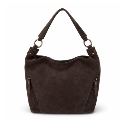 Sac en daim à doubles anses 33x24x11 cm POVE