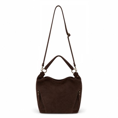 Sac en daim à doubles anses 33x24x11 cm POVE