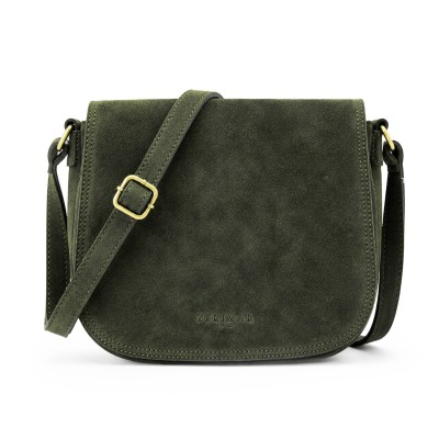 Sac bandoulière en daim avec anse 27x23x7 cm LOLA