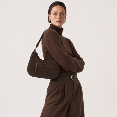 Sac en daim à doubles anses 32x20x9,5 cm DEKER