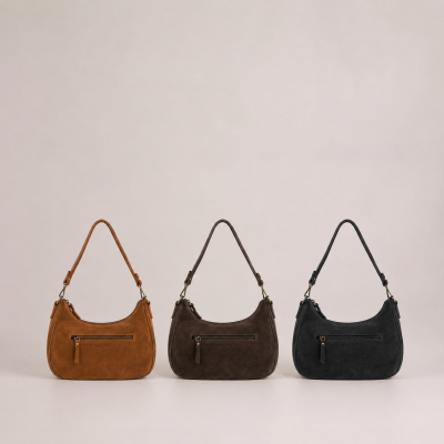 Sac en daim à doubles anses 32x20x9,5 cm DEKER