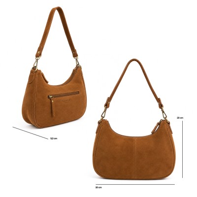 Sac en daim à doubles anses 32x20x9,5 cm DEKER