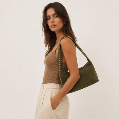 Sac en daim à clous 29x18,5x10,5 cm PEPA