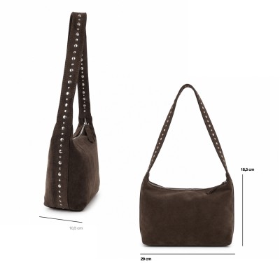 Sac en daim à clous 29x18,5x10,5 cm PEPA