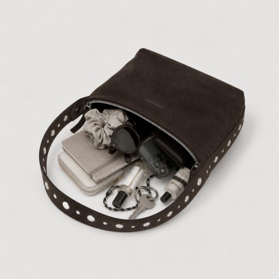 Sac en daim à clous 29x18,5x10,5 cm PEPA