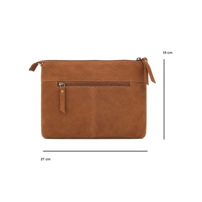 Sac bandoulière en daim avec anse 27x18 cm ONZA