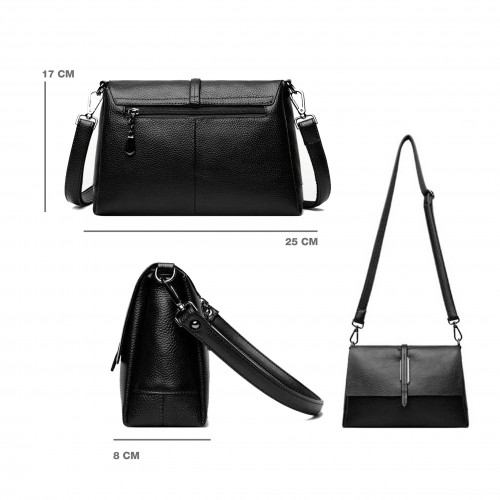 Sac en cuir gravé avec double poignée 25x17x13 cm ABRIL