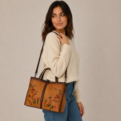 Sac à main en cuir à double anse 24x30x13 cm FIORI