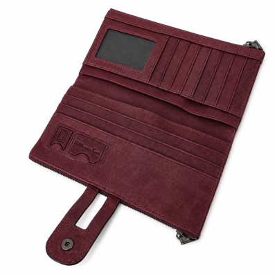 Portefeuille multi-usages en cuir 19x9,5 cm