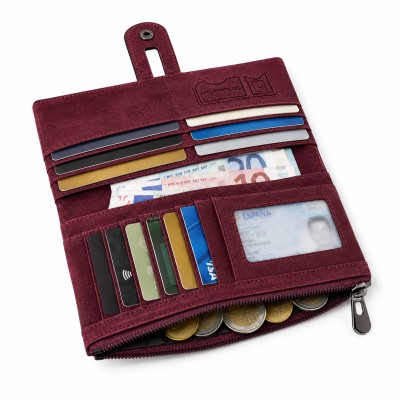 Portefeuille multi-usages en cuir 19x9,5 cm