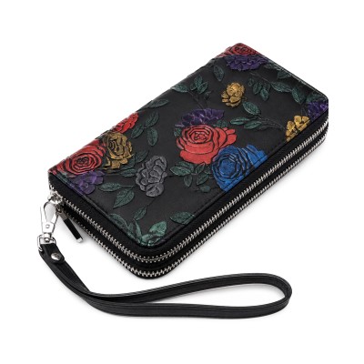 Portefeuille multi-usages en cuir 19x10 cm