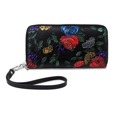 Portefeuille multi-usages en cuir 19x10 cm