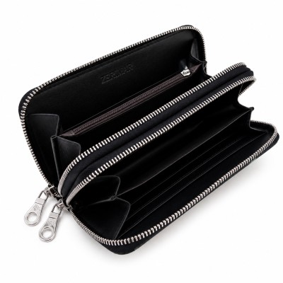 Portefeuille multi-usages en cuir 19x10 cm