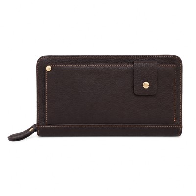 Portefeuille multi-espaces en cuir 21,5x11,5 cm