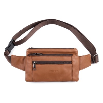 Sac banane rectangulaire en cuir avec sangle réglable 21x13 cm