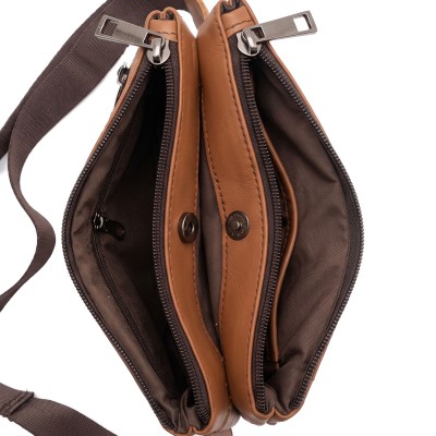 Sac banane rectangulaire en cuir avec sangle réglable 21x13 cm