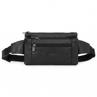 Sac banane rectangulaire en cuir avec sangle réglable 21x13 cm