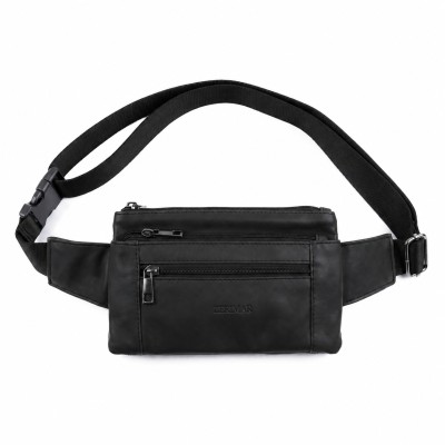 Sac banane rectangulaire en cuir avec sangle réglable 21x13 cm