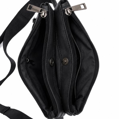 Sac banane rectangulaire en cuir avec sangle réglable 21x13 cm