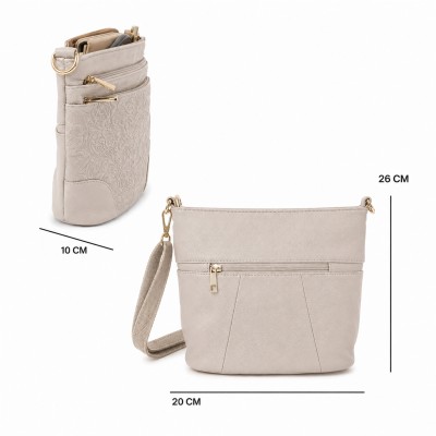 Sac bandoulière en cuir 26x20x10 cm ZAHRA