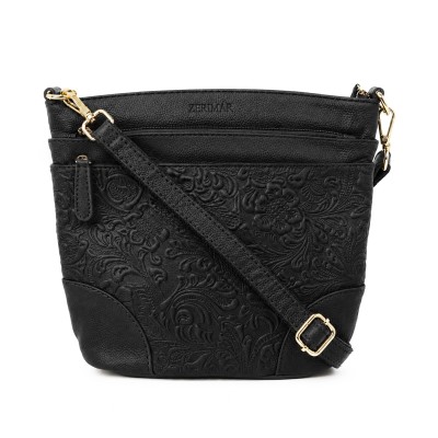Sac bandoulière en cuir 26x20x10 cm ZAHRA