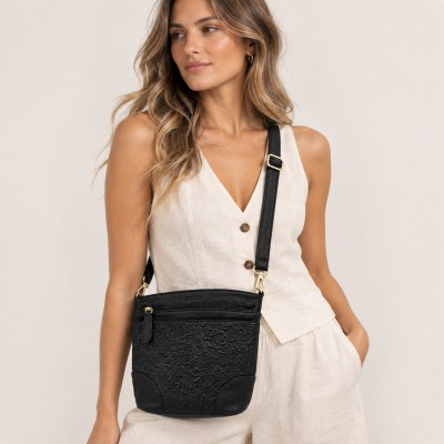 Sac bandoulière en cuir 26x20x10 cm ZAHRA