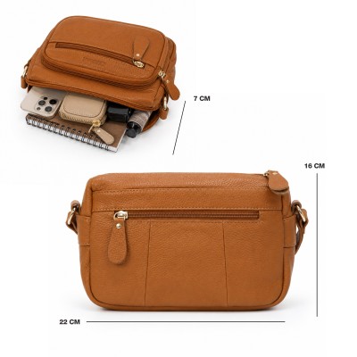 Sac bandoulière en cuir 22x16x7 cm KOKI