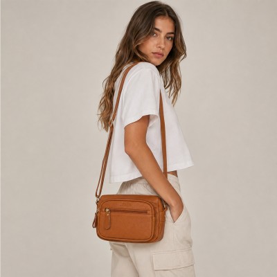 Sac bandoulière en cuir 22x16x7 cm KOKI