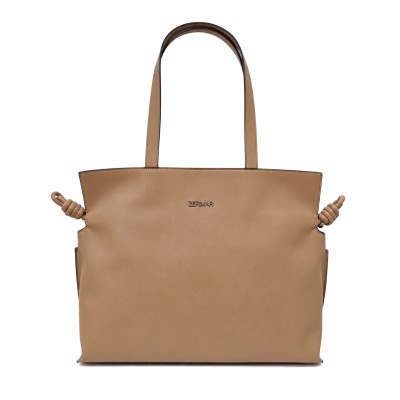 Grand sac clutch porté épaule en cuir 40x30x14 cm