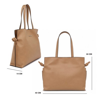 Grand sac clutch porté épaule en cuir 40x30x14 cm
