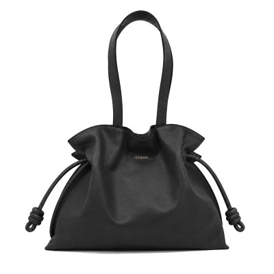 Grand sac clutch porté épaule en cuir 40x30x14 cm