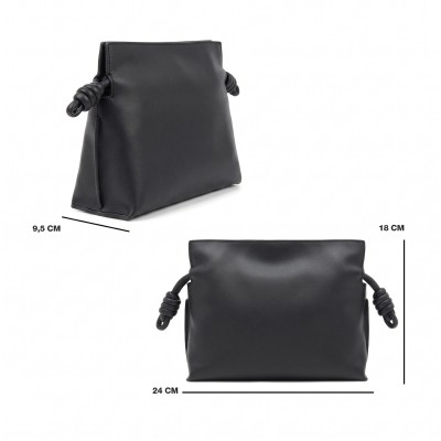 Petit sac clutch bandoulière en cuir 24x18x9,5 cm