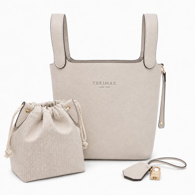 Sac panier à main avec cadenas et clé 22x19x13 cm