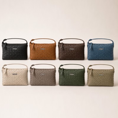 Sac à main en cuir tressé à double anses 25x17x9 cm