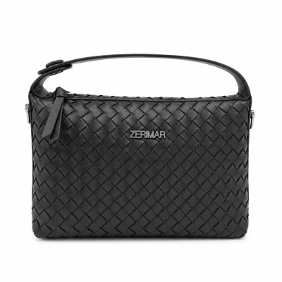 Sac à main en cuir tressé à double anses 25x17x9 cm