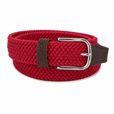 Ceinture tressée élastique avec détails en cuir SOLID