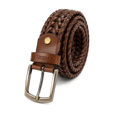 Ceinture en cuir tressé DADE