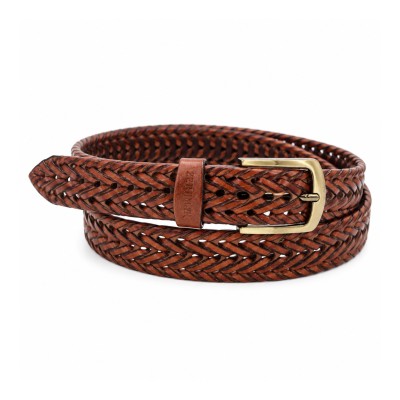 Ceinture en cuir tressé DADE