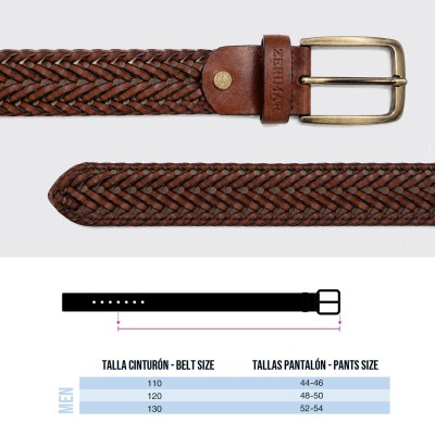 Ceinture en cuir tressé DADE