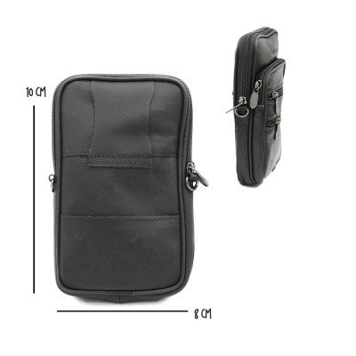Sac bandoulière en cuir avec poignée et détail ceinture 10x8 cm