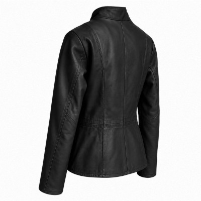 Veste en cuir avec fermeture éclair modèle BARNA