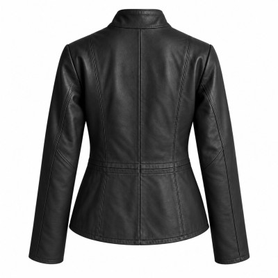 Veste en cuir avec fermeture éclair modèle BARNA