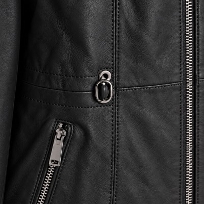 Veste en cuir avec fermeture éclair modèle BARNA