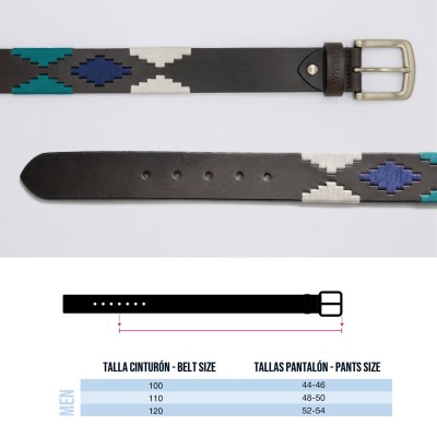 Ceinture en cuir 38 mm modèle AZTEK